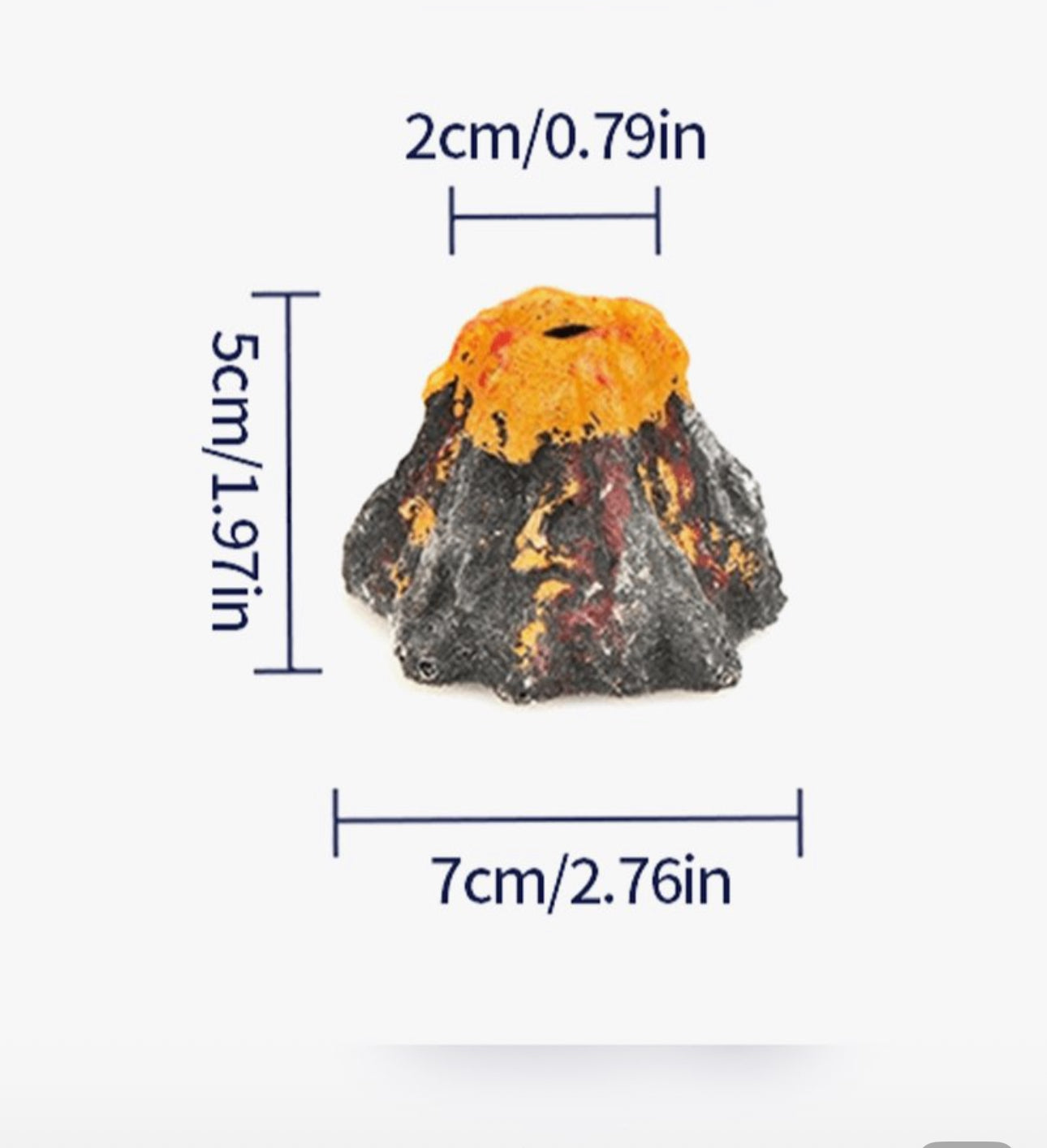 Volcano air stone aquarium decor