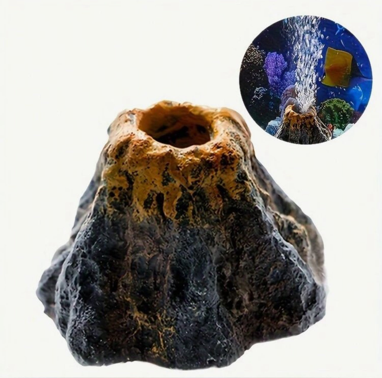 Volcano air stone aquarium decor